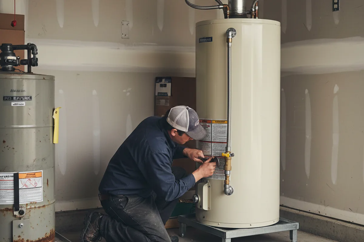 Water heater and shutoff valve replacement in Lonaconing